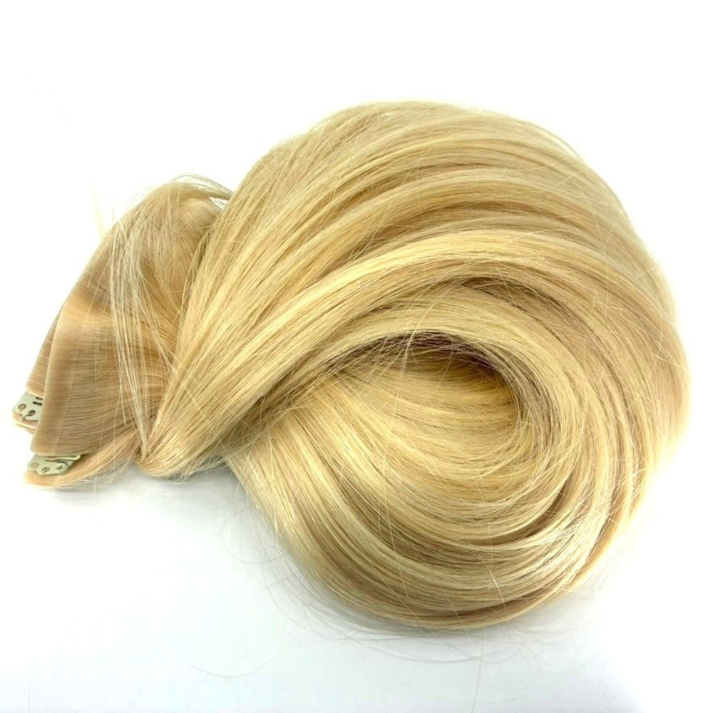 Glam Seamless Invisi-Clip Hair Extensions 18" #613 Bleach Blonde 7 Wefts 140g